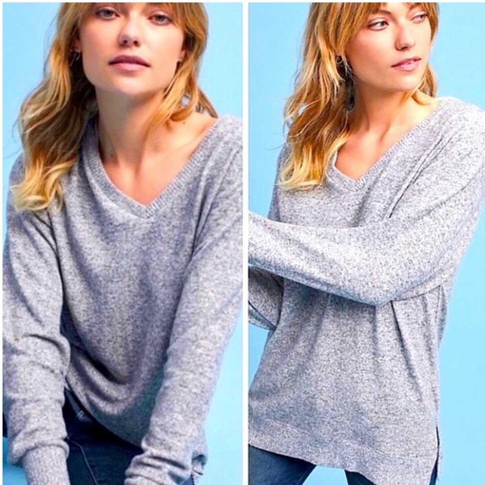 Anthropologie Saturday Sunday Long Sleeve Gray Sweater Women's Size Small